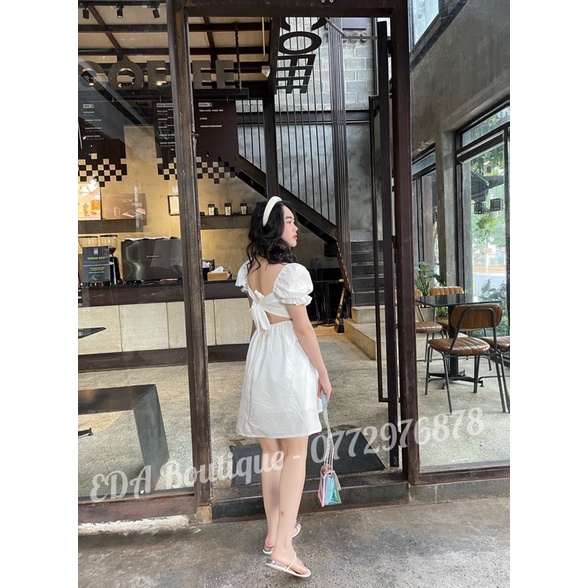 🌈Đầm Thiết KẾ Trắng Tươi , Đầm nữ Kaki mát Cột Nơ Lưng Siêu Xinh | BigBuy360 - bigbuy360.vn