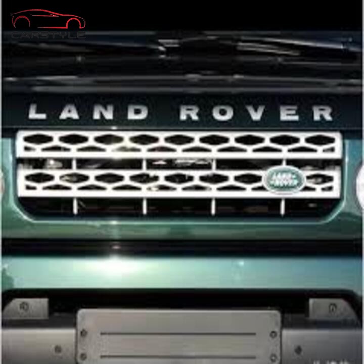 Decal tem chữ inox Land Rover dán xe ô tô