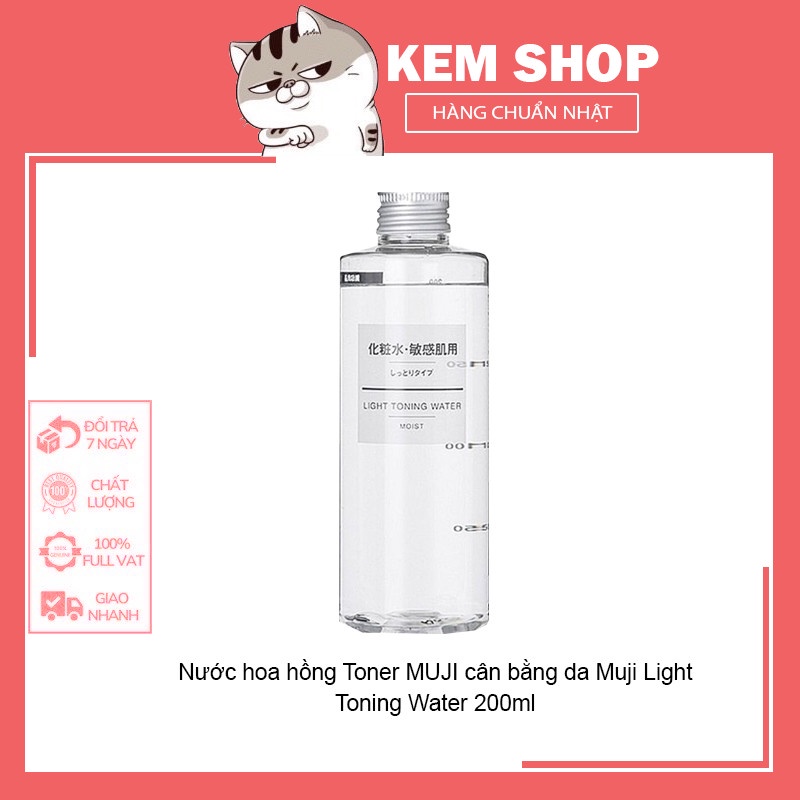 [Hàng _Nhật]    Nước hoa hồng Toner MUJI cân bằng da Muji Light Toning Water 200ml