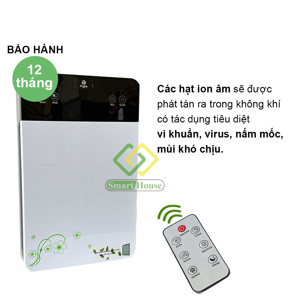 Máy Lọc Không Khí Perfekt PE0225, Máy Lọc Thông Minh, Lọc Khói Bụi Và Vi Khuẩn,Màn Hình Cảm Biến - Smart House