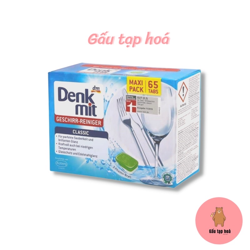 [Hàng Đức] Viên rửa chén bát Denkmit Geschirr Reiniger Tabs nhập khẩu Đức - date 2024