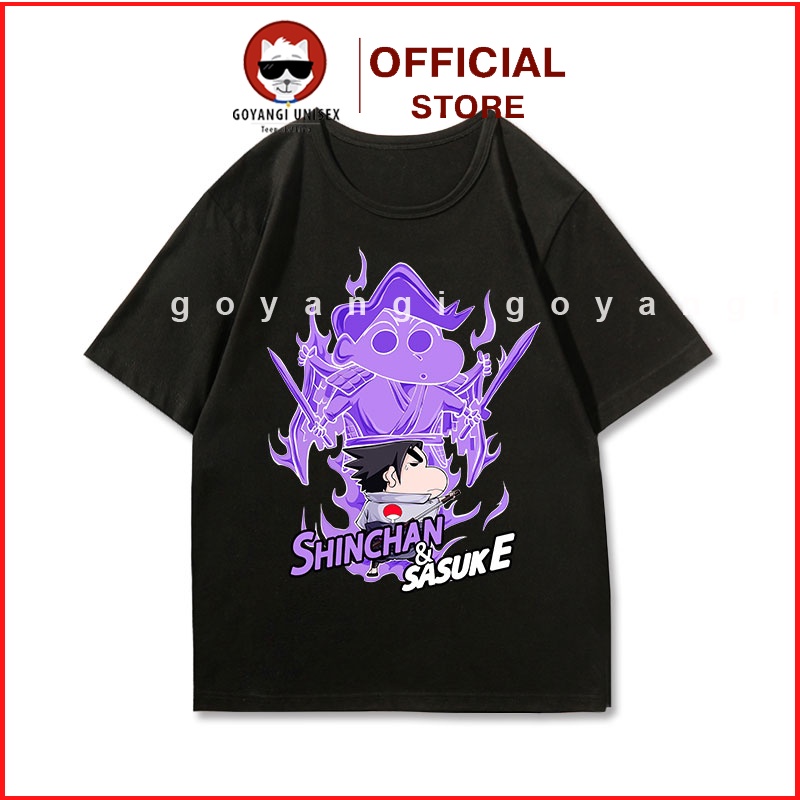 Áo Thun GOYANGI Unisex Shin X Naruto ver2 Form Rộng Oversize Phong Cách Hàn Quốc