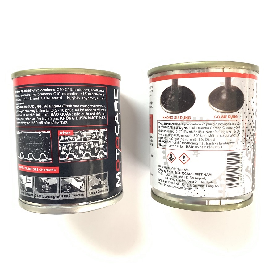 Combo 2 lon Vệ Sinh Buồng Đốt, tẩy Carbon và Súc động cơ xe máy Thunder 75ml
