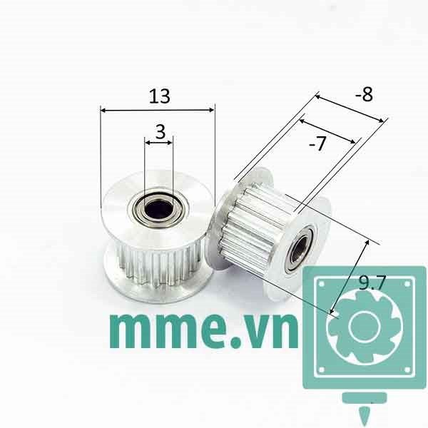 Puli căng đai GT2 6mm