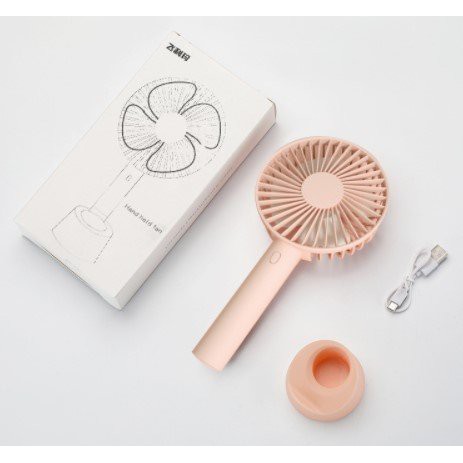 Quạt mini tích điện cầm tay MIỄN SHIP 👉🌺 có đế để bàn 3 tốc độ gió | BigBuy360 - bigbuy360.vn
