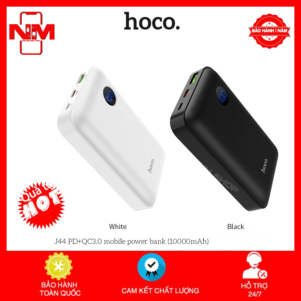 ✢CHÍNH HÃNG✢Pin sạc dự phòng 10.000 mAH Hoco J44 ✔Hỗ Trợ Sạc Nhanh ✔Tích Hợp Công Nghệ Quick Charge 3.0