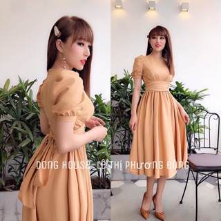 Đầm xoè thắt nơ