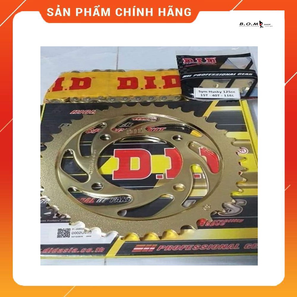 NSD/ SYM HUSKY 125cc-Nhông sên đĩa DID vàng nhập khẩu cao cấp dành cho SYM - HUSKY 125cc (10li) #NSD