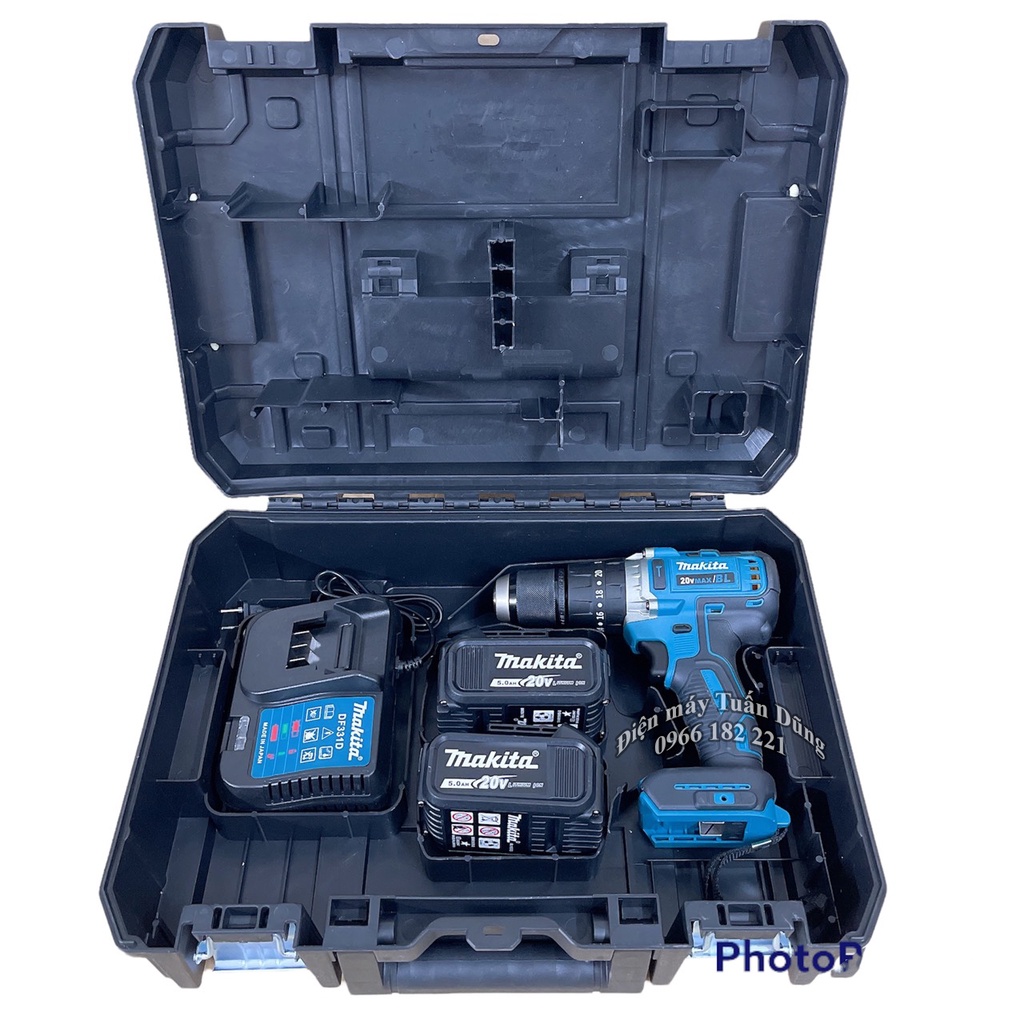 Máy khoan pin cầm tay Makita 20V Động Cơ Không Chổi Than Đầu kẹp 13ly Hàng cao cấp