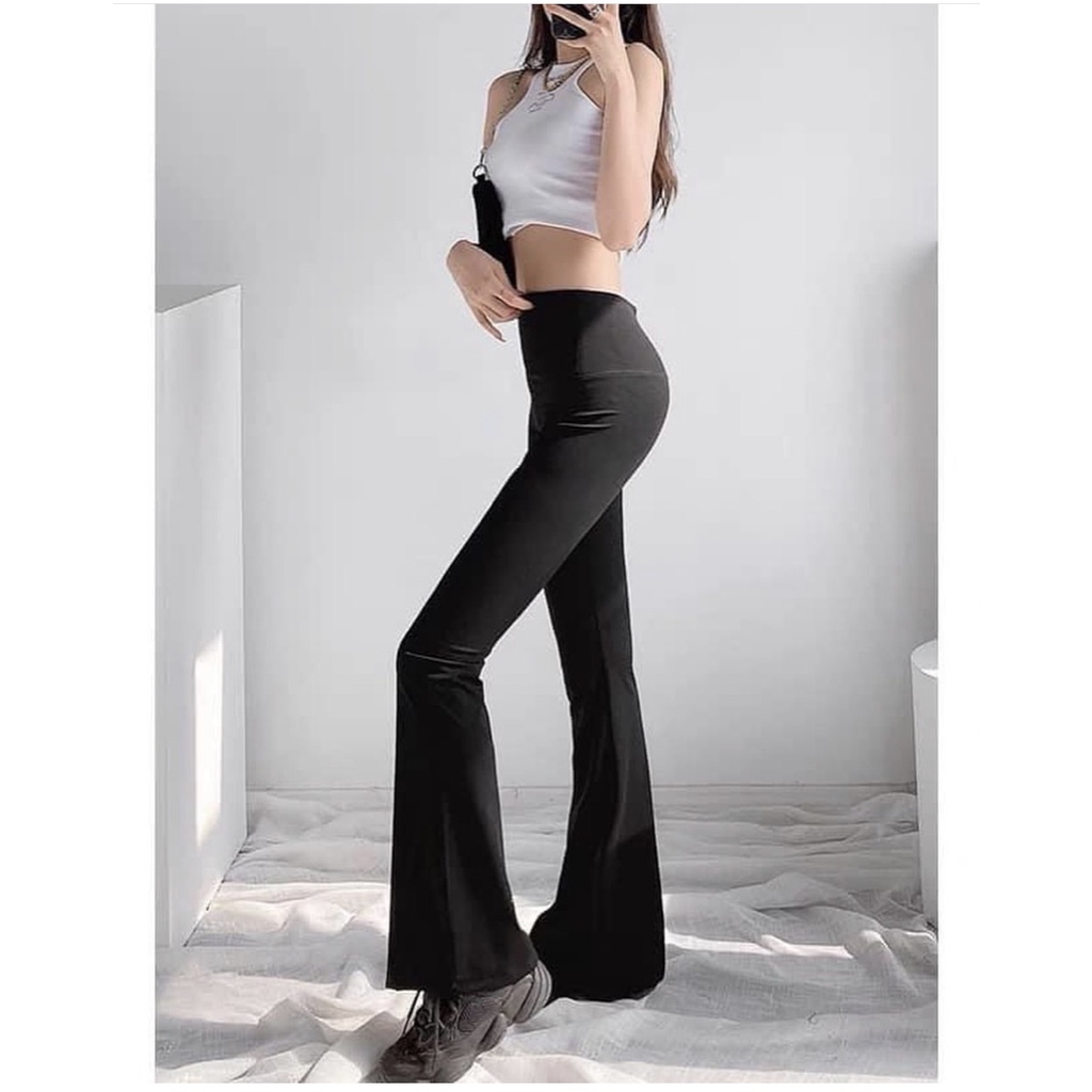 [Ảnh thật/Video] Quần ống loe tăm cạp chun co giãn - 29feb.closet - Q8