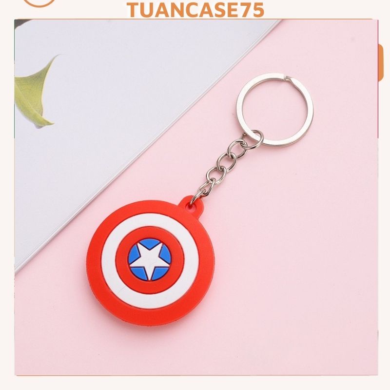 Móc Khóa Khiên Captain Dễ Thương Bằng Silicon ♡ Móc Treo Chìa Khóa, Cặp, Balo, Điện Thoại Siêu Xinh - Tuancase75