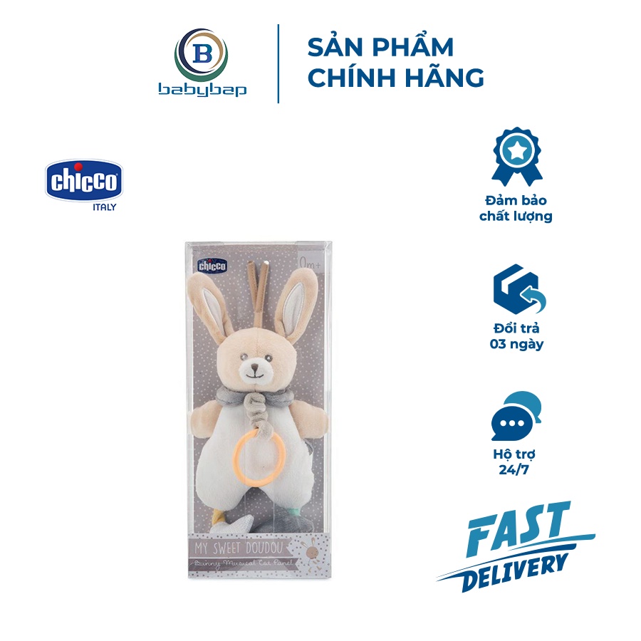 Đồ Chơi Gắn Cũi Thỏ Bông Doudou Chicco