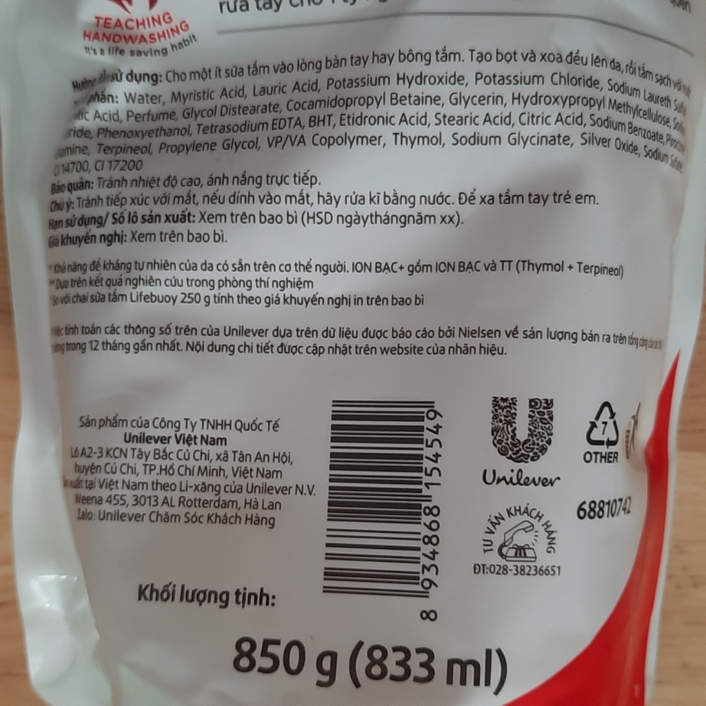 LIFEBUOY Sữa tắm túi 850g | BigBuy360 - bigbuy360.vn
