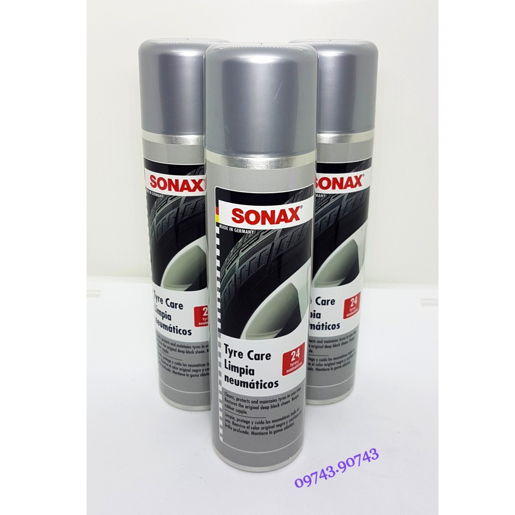 Chai Xịt Bóng Làm Sạch Và Bảo Vệ Lốp Xe SONAX TYRE CARE 400ml