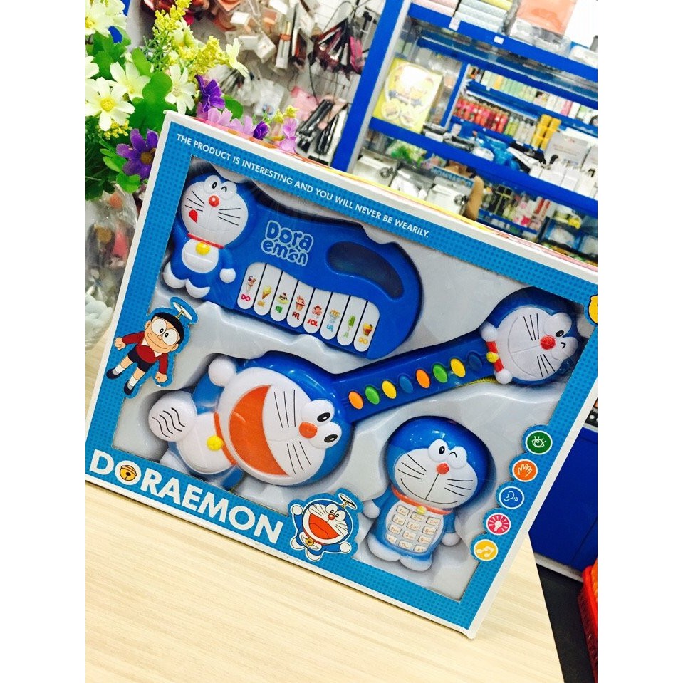 10 BỘ ĐÀN 3 MÓN  DOREMON CHO BÉ