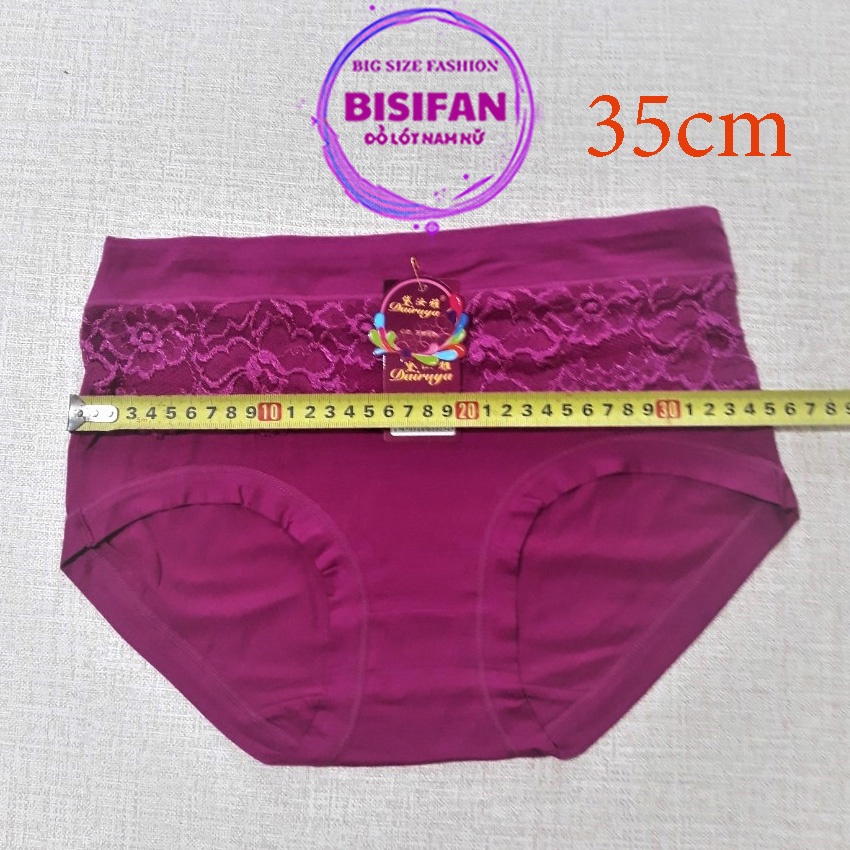 Quần lót chip nữ REN cotton đẹp bigsize 3XL thun lạnh chất đẹp from to lưng cao cho người 60kg 70kg 80kg Q002