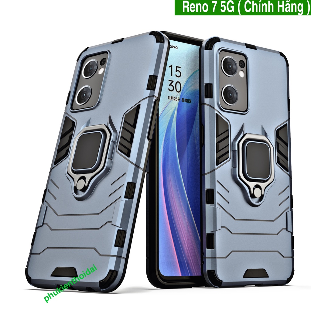 Ốp lưng Iron Man Iring Oppo Reno 5 / Reno 5 5G / Reno 6 5G / Reno 7 5G chống sốc giá đỡ mặt lưng cao cấp