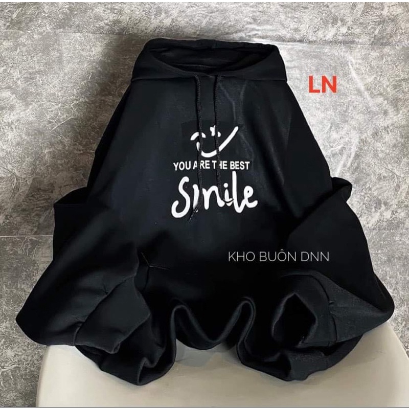 Áo hoodie Smiler chữ hoa LN11