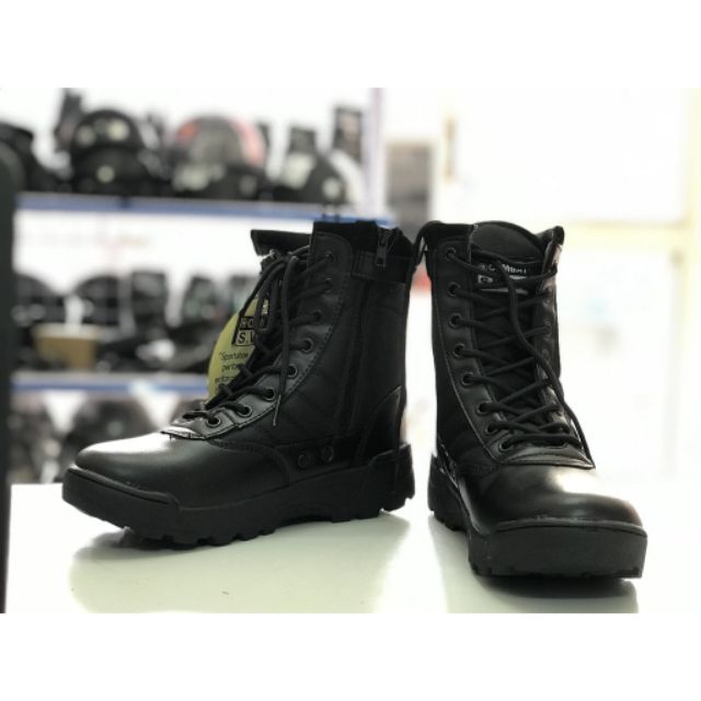 (Sẵn hàng) Giày Swat cao cổ màu đen đi phượt - giày chiến thuật cao cổ | BigBuy360 - bigbuy360.vn