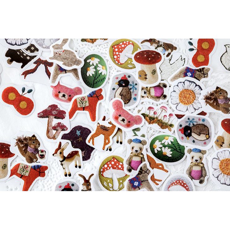 Bộ 46 Sticker Cây Cỏ Mùa Đông Hàn Quốc dán trang trí E81 A