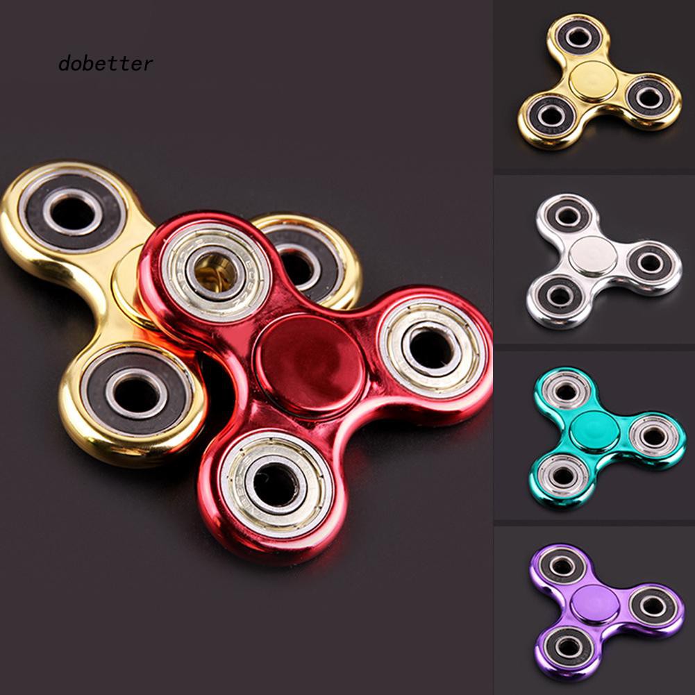 DOBT_Tri-Hand Spinner EDC Spin Stress Reducer Focus Desk Fidget Finger Toy Kids Gift