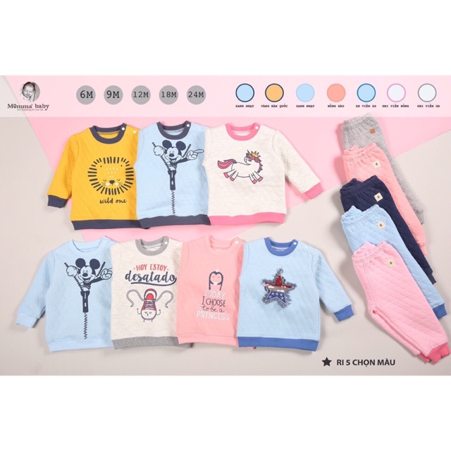 Bộ trần bông MOMA BABY (6m-24m)