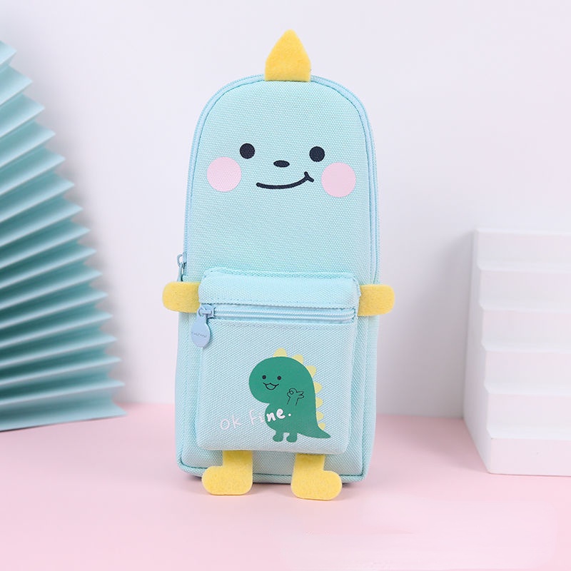 Túi Đựng Bút Bằng Vải Canvas Cỡ Lớn Đa Năng Phong Cách Hàn Quốc Cho Học Sinh Ốp