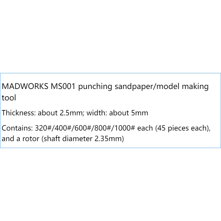 Dụng cụ nhám dũa mô hình Madworks Mini Sanding sponge disc MS001