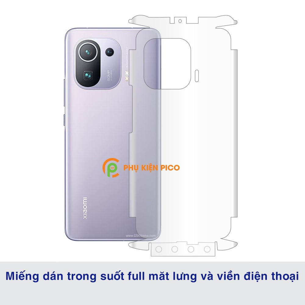 Dán lưng Mi 11 Pro full mặt lưng full viền trong suốt PPF tự phục hồi vết xước - Dán dẻo Xiaomi Mi 11 Pro