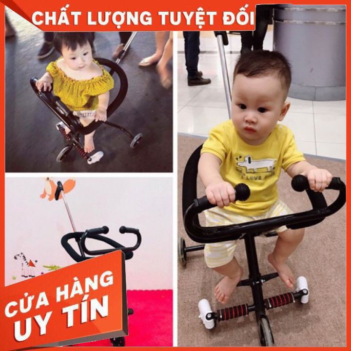 Xe Đẩy 5 Bánh Siêu Thị Cho BÉ LOẠI XỊN Tay Cần Vòm, Bánh Xe Phát Sáng, Có Giỏ Đựng Đồ