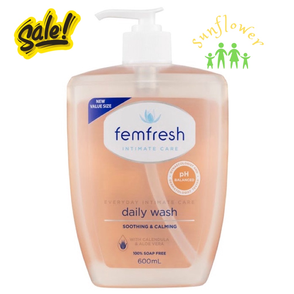 Dung dịch vệ sinh phụ nữ Femfesh Daily Intimate Wash chai 600ml của Úc