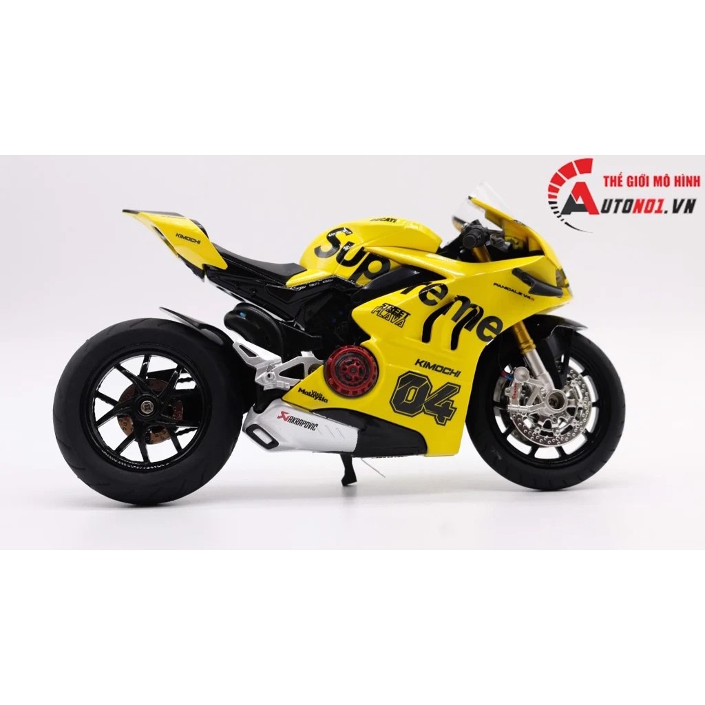 MÔ HÌNH XE ĐỘ DUCATI SUPREME V4S YELLOW - SUPREME V4S YELLOW NỒI KHÔ TỈ LỆ 1:12 AUTONO1 D222G D223G