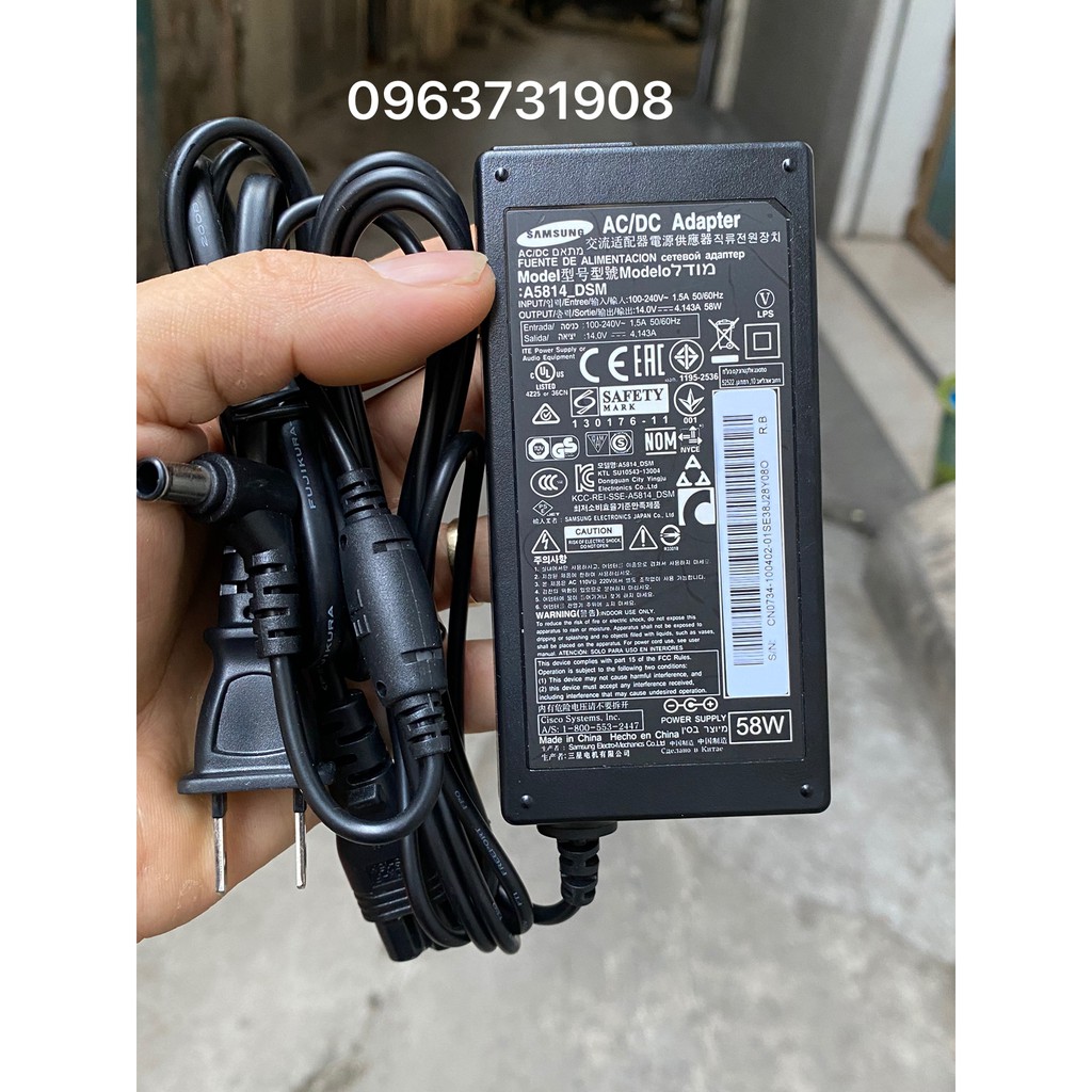 Adapter nguồn samsung 14V-4.143A 58w chính hãng