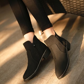 Giày Boot Nữ Da Lộn