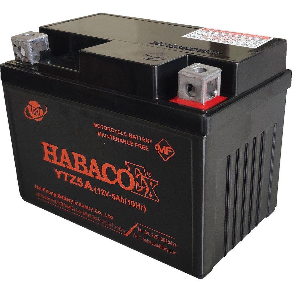 [FREESHIP] Ắc Quy HABACO 12V - 5A  Cho các loại xe máy  Future Neo, Future II , Future 125, Wave RS , Click 125, Airblad