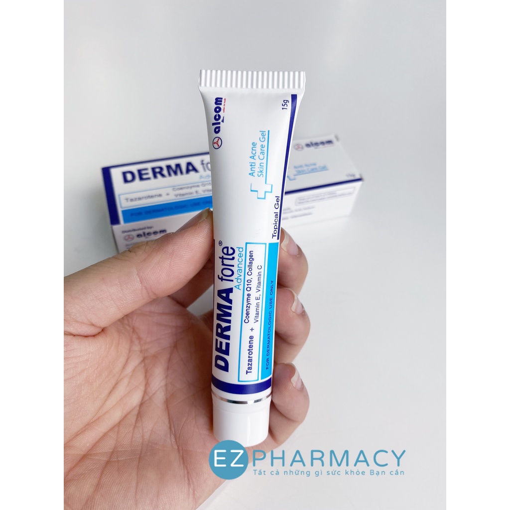 Derma Forte - Kem Giảm Mụn Ngừa Thâm Trứng Cá Dưỡng Sáng Da, Mụn Ẩn, Mụn Đầu Đen - 15g (Bản Advanced)