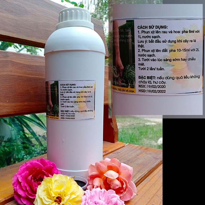 500ml Đạm cá, phân bón kích thích ra rễ, đọt, xanh lá, nhiều hoa, hồng, lan, rau, trái, củ