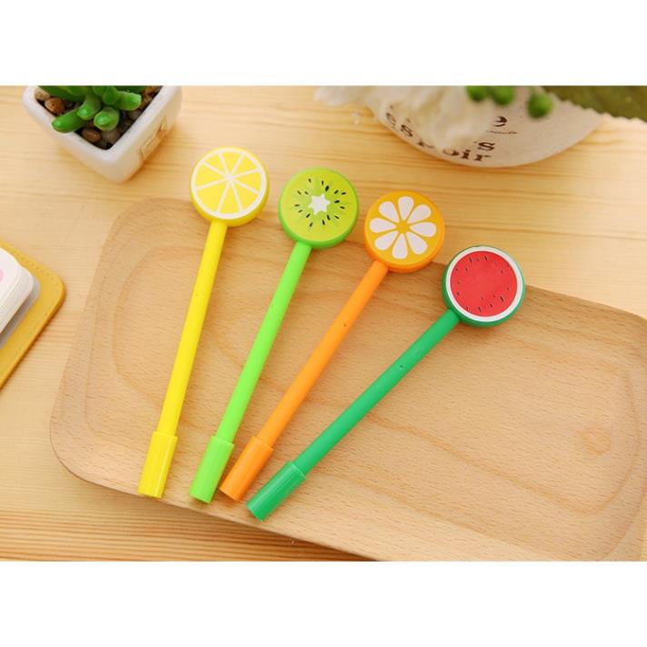 Bút Gel Nước Mực Đen HÌNH TRÁI CÂY Nhiều Màu H38
