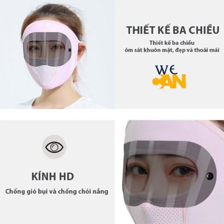 Khẩu Trang Ninja Chống Tia UV Có Kính Chắn Bụi