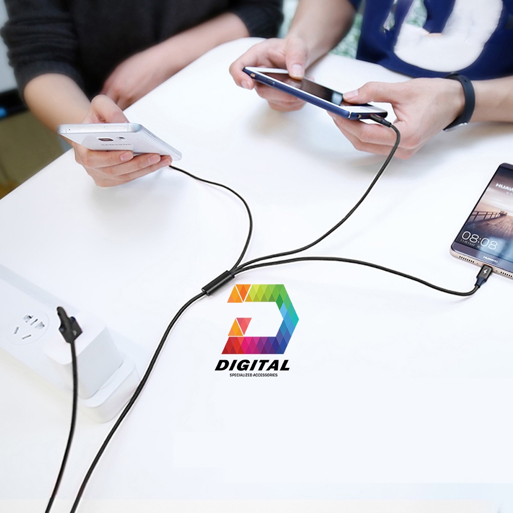 Cáp Sạc Đa Năng 3 Đầu Baseus Dây Dù Siêu Chắc Chính Hãng