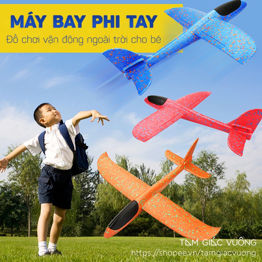 MÁY BAY Phi Tay Bằng Xốp - Đồ Chơi Cho Bé Ném Tay Vận Động Ngoài Trời