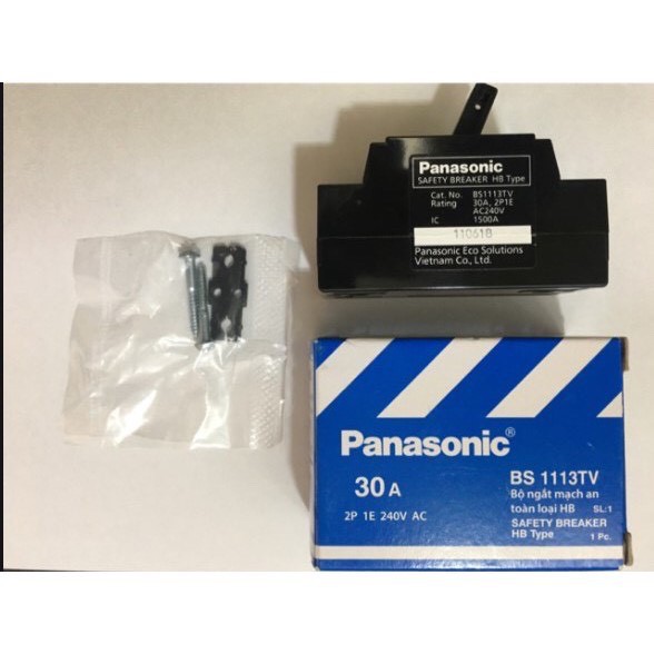 Cầu dao , CB Cóc An toàn, Panasonic: 10A, 15A, 20A, 30A, 40A, mặt chụp+đai sắt - hàng chính hãng