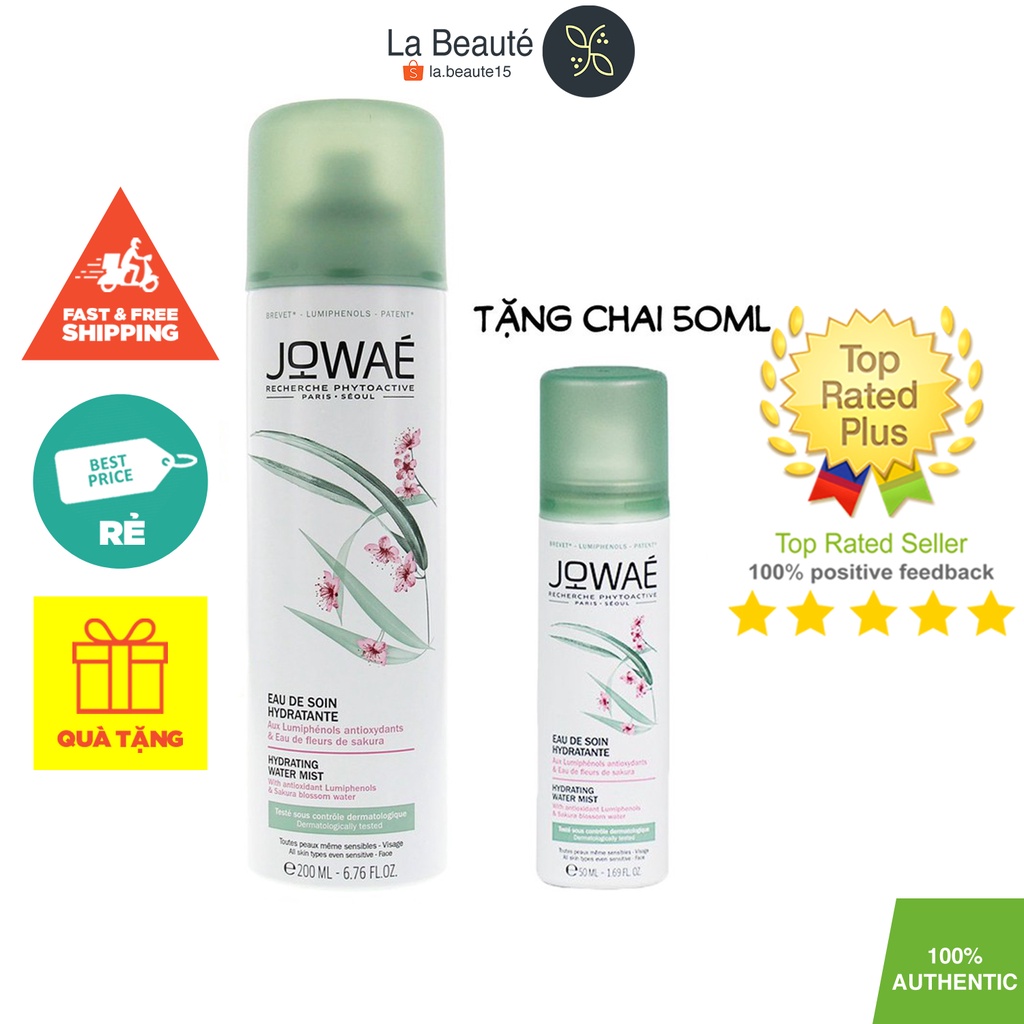 [Hàng Công Ty] Xịt Dưỡng Jowaé Chống Lão Hoá Làm Căng Bóng Da 200ml Tặng Xịt Dưỡng Nhỏ 50ml