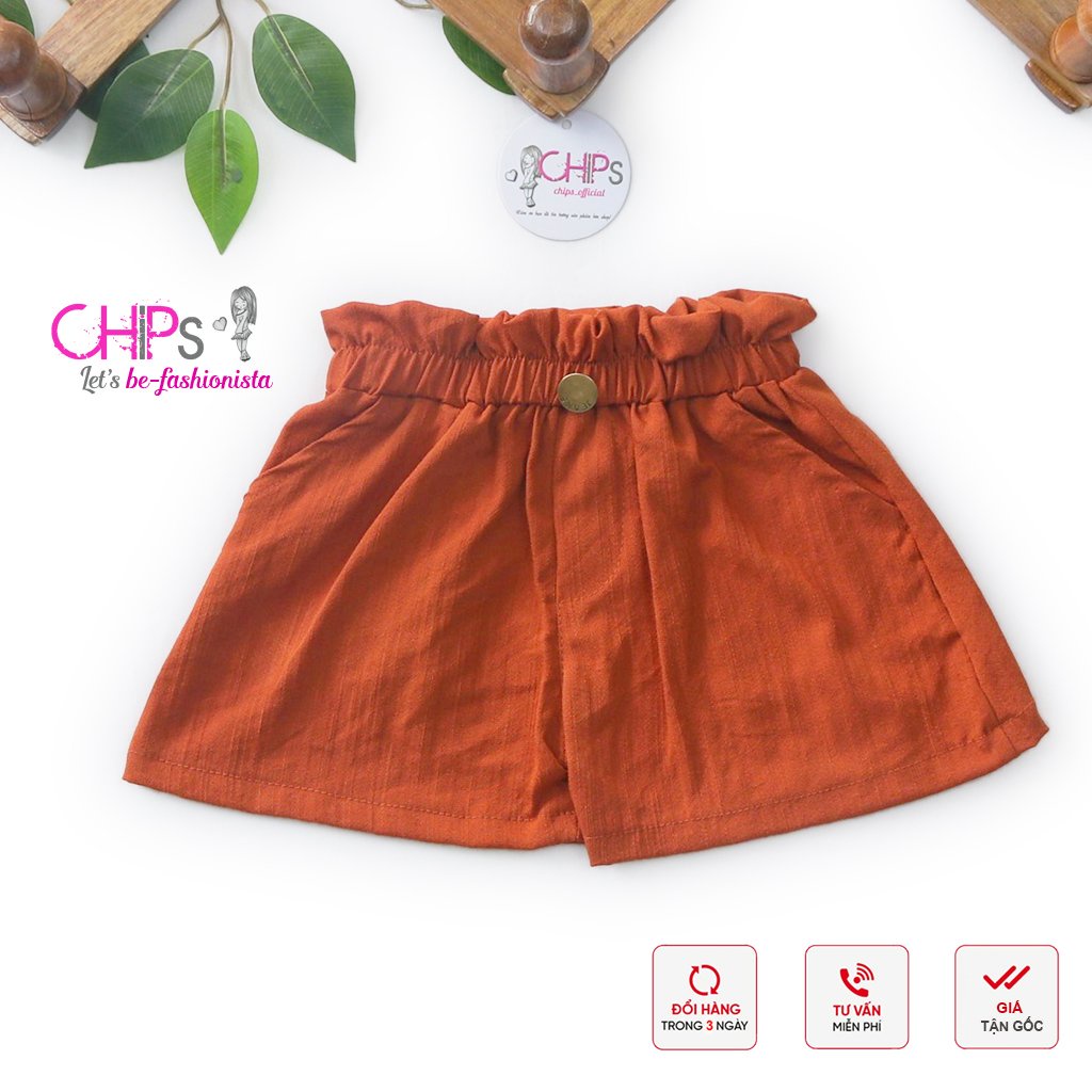 Quần Soóc Đũi Xước Cạp Cao Chun Bèo Nhiều Màu Cho Bé