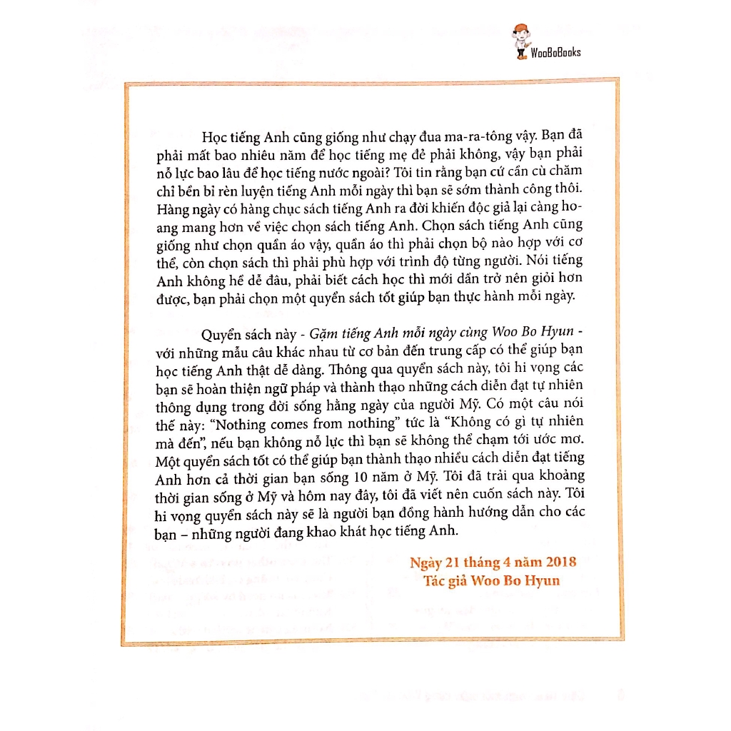 Sách - Gặm Tiếng Anh Mỗi Ngày Cùng Woo Bo Hyun