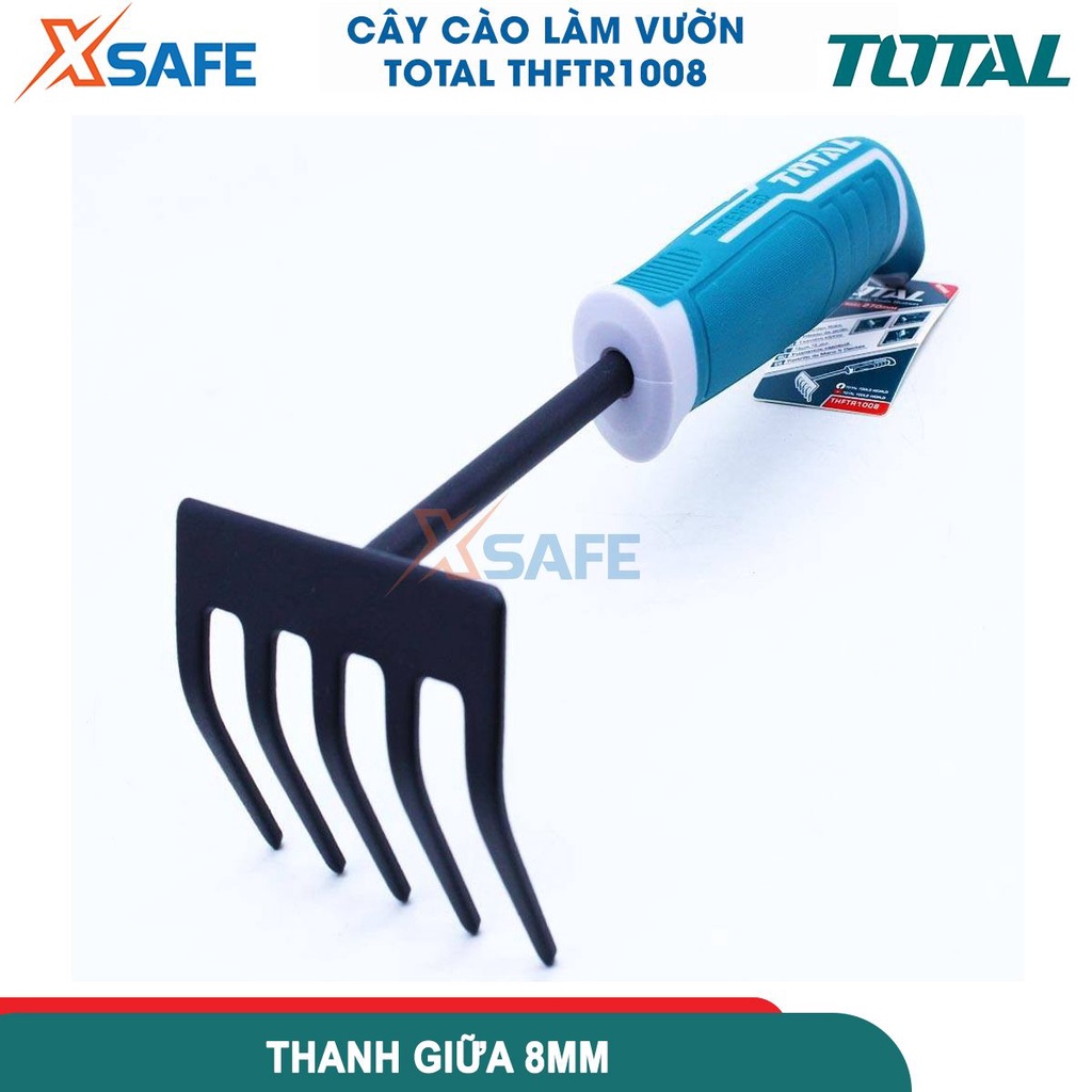 Cây cào làm vườn 270mm TOTAL THFTR1008, dụng cụ làm vườn chiều dài 270mm chiều rộng 82mm, thanh giữa 8.0mm - CHÍNH HÃNG