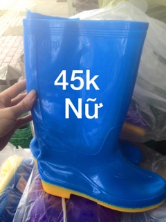 Ủng đi mưa hoa san cổ cao