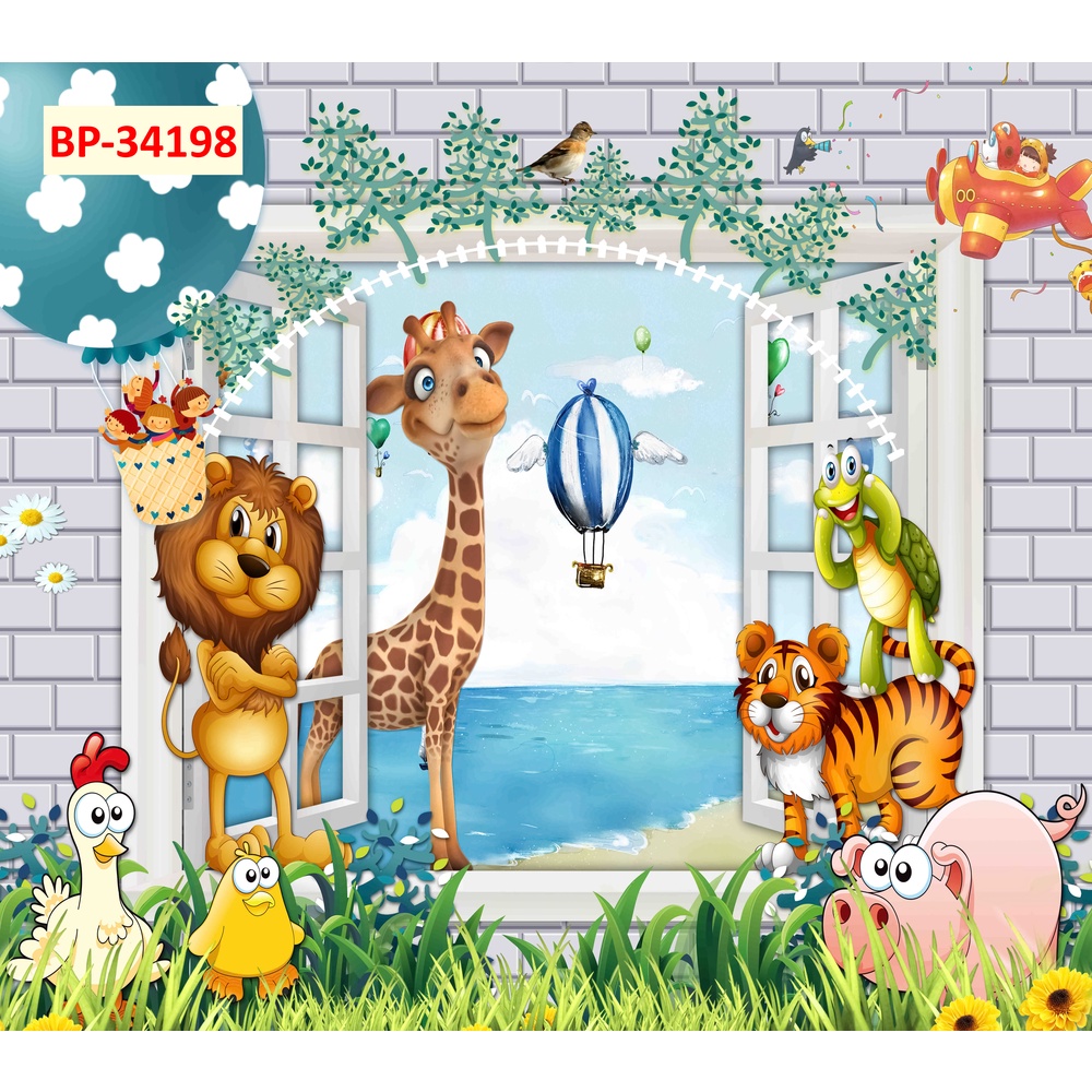 Tranh 3D Dán Tường Phòng Trẻ Em Nhiều Chủ Đề