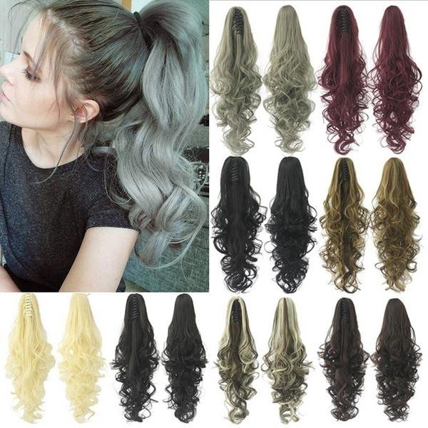 Tóc Giả Đuôi Ngựa Uốn Xoăn