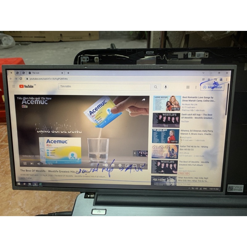 màn laptop lcd 15.6 led dày 40pin sọc đốm chữa cháy